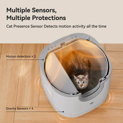 - Automatic Smart Cat Litter Box, Self-Cleaning, 11L, High-Capacity Pet Toilet Tray