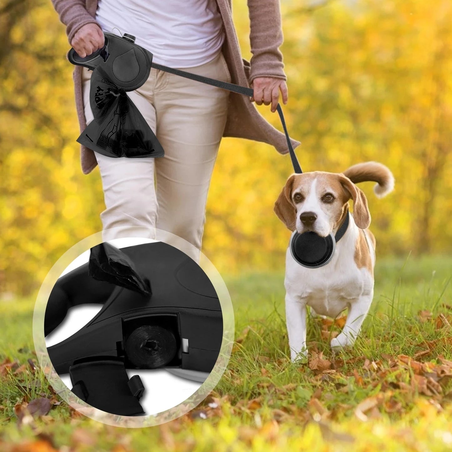 Multifunction Pet Leash - Feeding & Watering