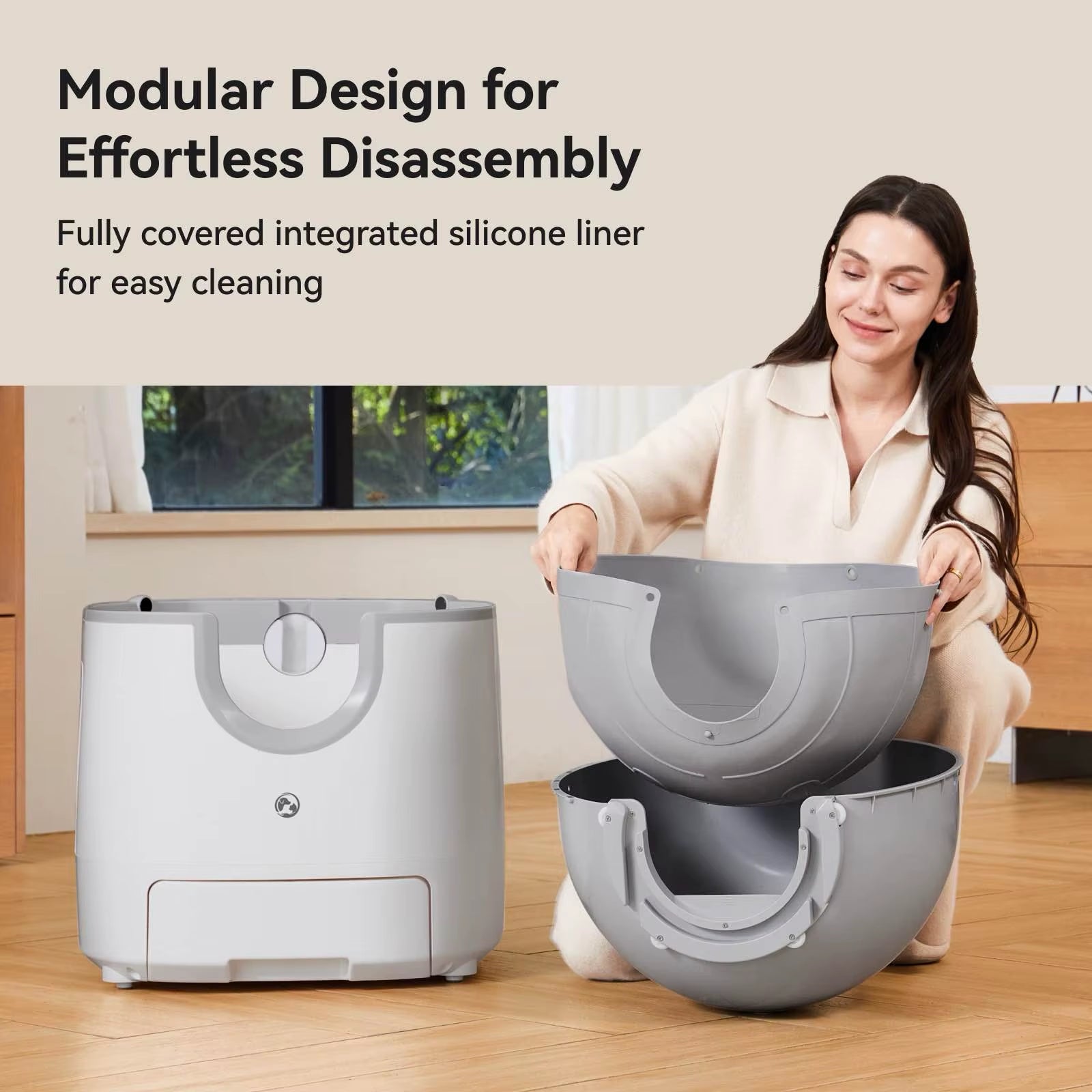 - Automatic Smart Cat Litter Box, Self-Cleaning, 11L, High-Capacity Pet Toilet Tray